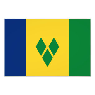 Saint Vincent-flagga Fototryck