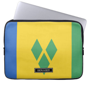 Saint Vincent-Flagga Laptop Fodral