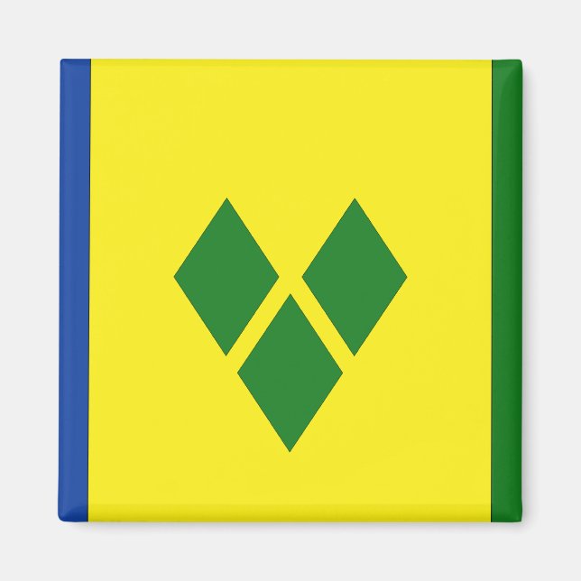 Saint Vincent Flagga Magnet (Framsidan)