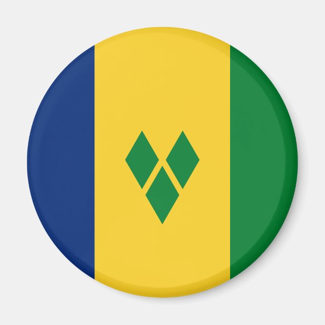 Saint Vincent Flagga Magnet (Framsidan)