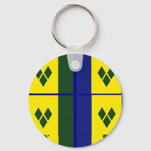 Saint vincent flagga nyckelring