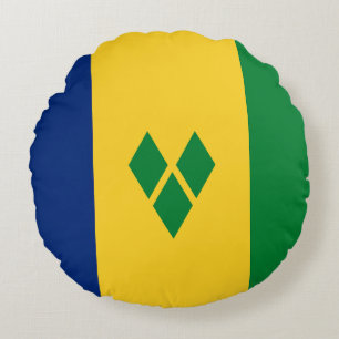 Saint Vincent-flagga Rund Kudde