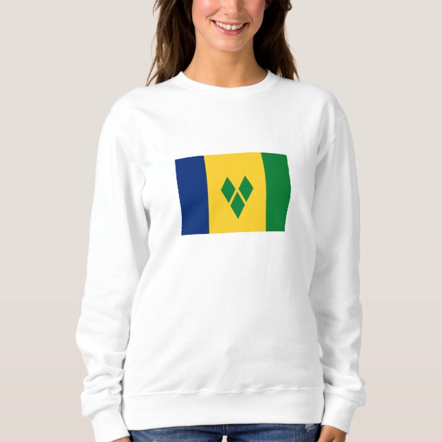 Saint Vincent-flagga T Shirt (Framsida)