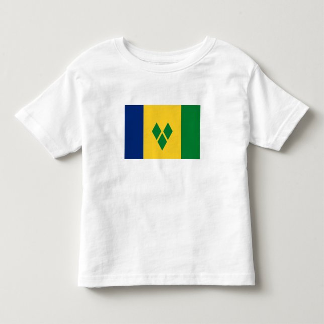 Saint Vincent Flagga T Shirt (Framsida)