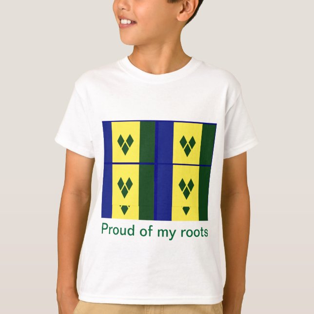 Saint vincent flagga tee shirt (Framsida)