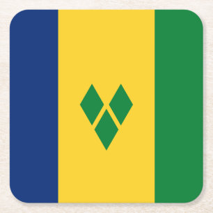 Saint Vincent-flagga Underlägg Papper Kvadrat