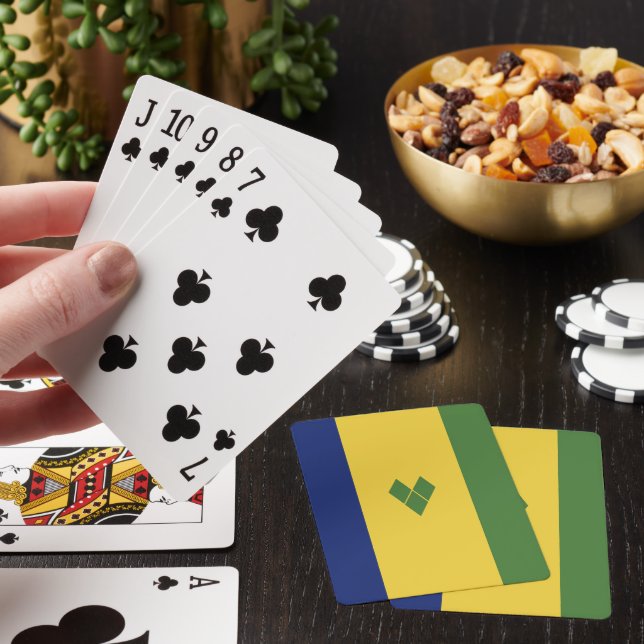Saint Vincent och Grenadinerna-flagga Casinokort (På plats)