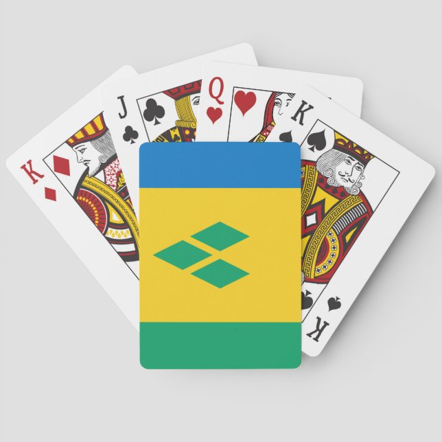Saint Vincent och Grenadinerna-Flagga Casinokort (Baksidan)