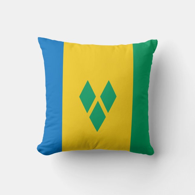 Saint Vincent och Grenadinerna Flagga Dekorativ ku Kudde (Framsida)