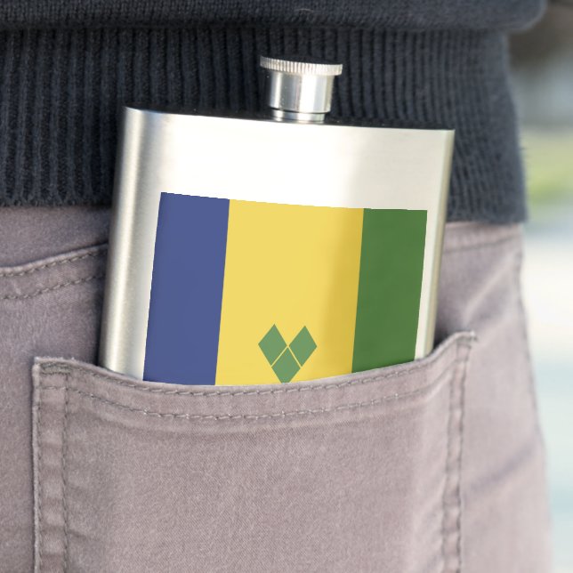 Saint Vincent och Grenadinerna-flagga Fickplunta (In Situ)