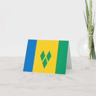 Saint Vincent och Grenadinerna-Flagga Kort