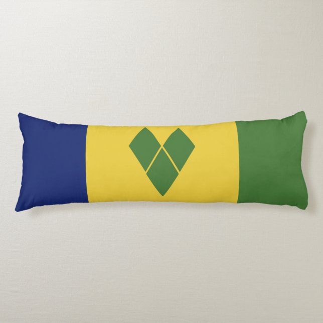 Saint Vincent och Grenadinerna-flagga Kroppskudde (Framsidan)