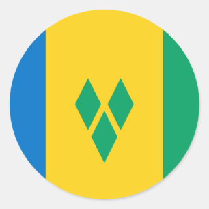 Saint Vincent och Grenadinerna-Flagga Runt Klistermärke