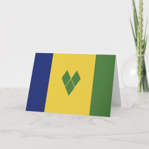 Saint Vincent och Grenadinerna-flagga Tack Kort