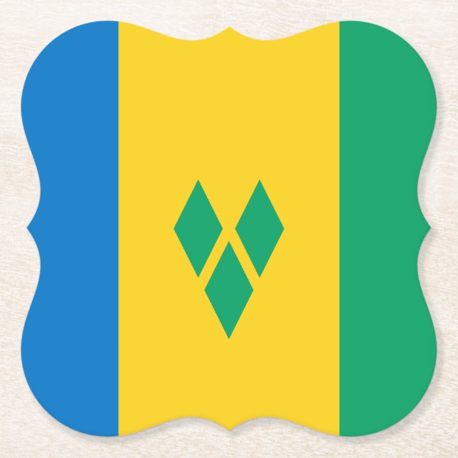 Saint Vincent och Grenadinerna-Flagga Underlägg Papper (Framsida)