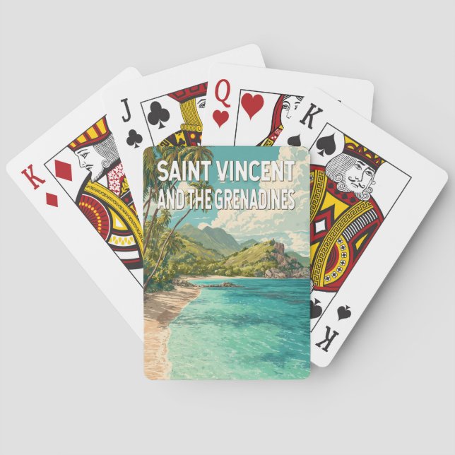 Saint Vincent och Grenadinerna Illustration Casinokort (Baksidan)
