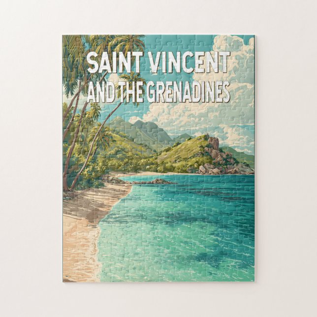 Saint Vincent och Grenadinerna Illustration Pussel (Vertikal)