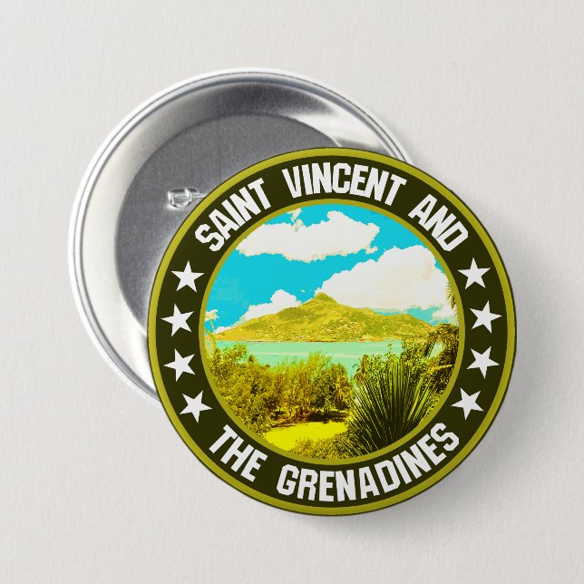Saint Vincent och Grenadinerna Knapp (Framsida & baksida)
