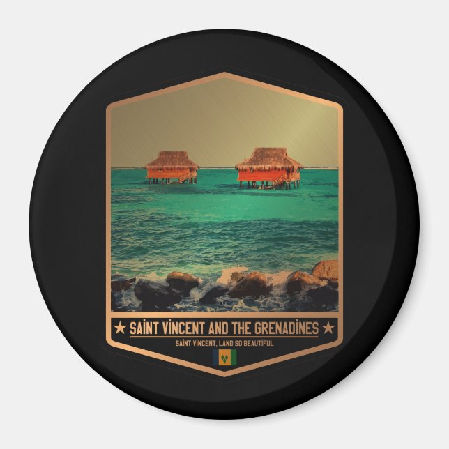 Saint Vincent och Grenadinerna Magnet (Framsidan)