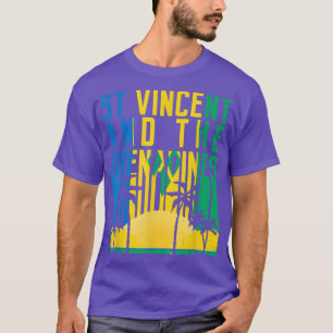 Saint Vincent och Grenadinerna Retro 70-talets vin T Shirt