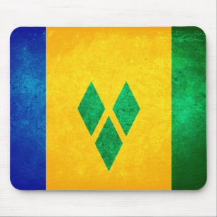 Saint Vincent och Grenadinernas Flagga Musmatta
