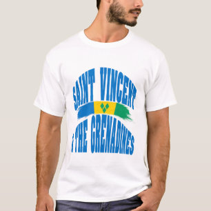 Saint Vincent och Grenadinernas flagga T Shirt