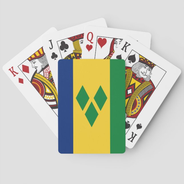 Saint Vincent och Grenadinernas Flagga Vincy Casinokort (Baksidan)