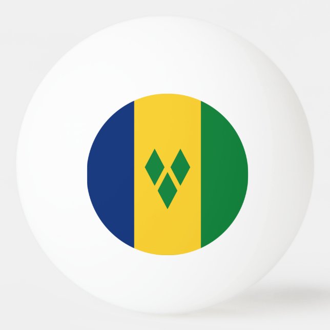 Saint Vincent och Grenadinernas Flagga Vincy Pingisboll (Framsidan)