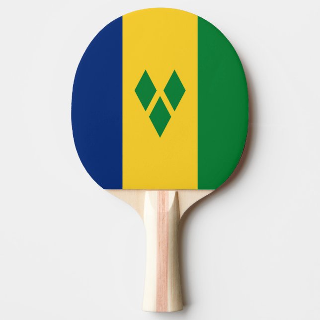 Saint Vincent och Grenadinernas Flagga Vincy Pingisracket (Framsidan)