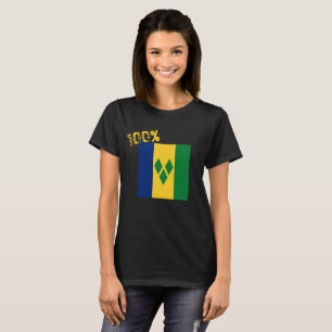 Saint Vincent och Grenadinernas Flagga Vincy T Shirt