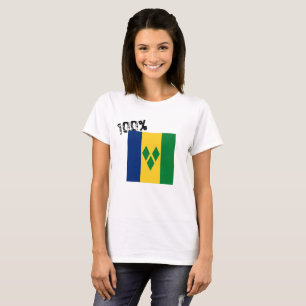 Saint Vincent och Grenadinernas Flagga Vincy T Shirt