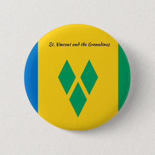 Saint Vincent och Grenadinernas Round Flagga Butto Knapp