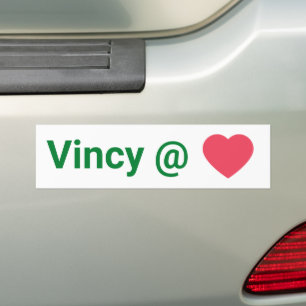 Saint Vincent och Grenadinernas vincy i hjärtat  Bildekal