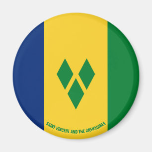 Saint Vincent och Grenadines Flagga Charming Magnet