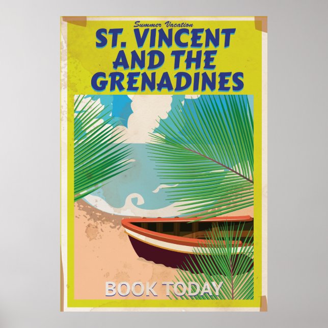 Saint Vincent och Grenadines Travel Poster (Framsidan)