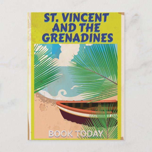 Saint Vincent och Grenadines Travel Poster Vykort (Framsida)