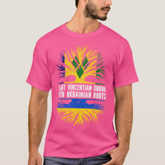Saint Vincitan Grown med ukrainska rötter Flagga T Shirt