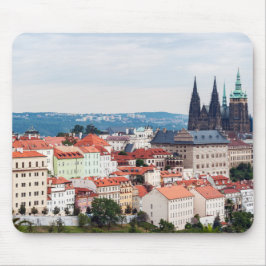 Saint Vitus Cathedral och Prag Cityscape - Tjeckie Musmatta