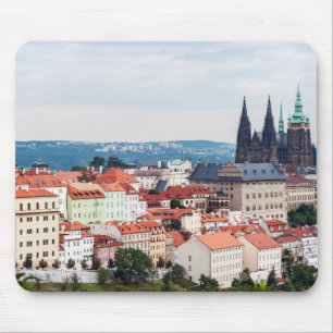 Saint Vitus Cathedral och Prag Cityscape - Tjeckie Musmatta