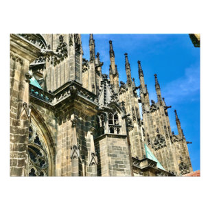 Saint Vitus Cathedral Spires - Prag, Tjeckien Fototryck