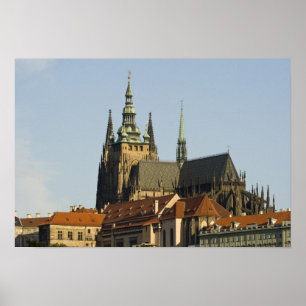 Saint Vitus-katedralen och Prag-slott, en av Poster
