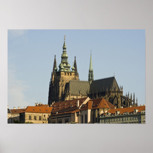 Saint Vitus-katedralen och Prag-slott, en av Poster (Framsidan)