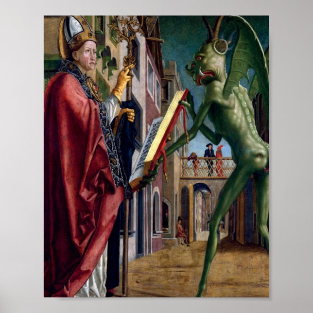 Saint Wolfgang och Djävulen av Michael Pacher Poster (Framsidan)