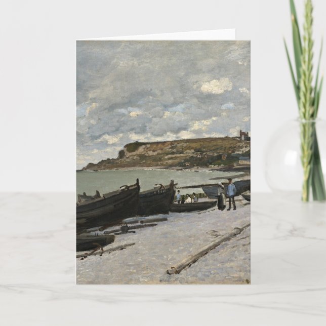 Sainte-Adresse by Monet - Boats Sea Cloudy Himlar Kort (Framsida)
