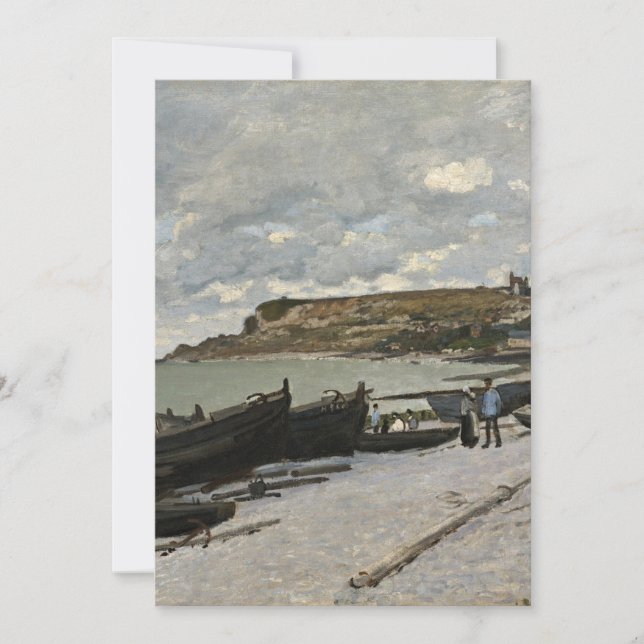 Sainte-Adresse by Monet - Boats Sea Cloudy Himlar Kort (Framsida)