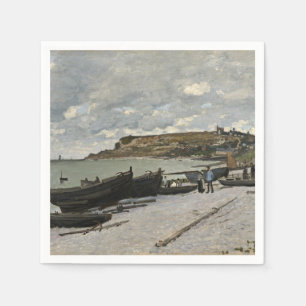 Sainte-Adresse by Monet - Boats Sea Cloudy Himlar Pappersservett