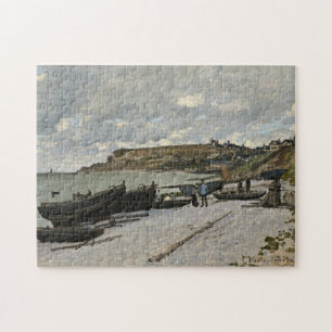 Sainte-Adresse by Monet - Boats Sea Cloudy Himlar Pussel