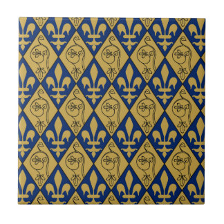 Sainte-Chapelle Fleur de Lys Ceramic Tile Kakelplatta