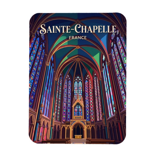 Sainte-Chapelle Frankrike Magnet (Vertikal)