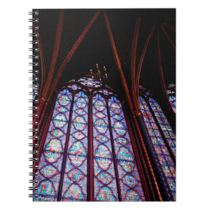 Sainte-Chapelle nedfläckad glass i Paris Photo Anteckningsbok